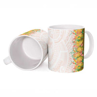 Hawaii Tropical Plant Lenalena Ceramic Mug Vibrant Polynesian Pattern