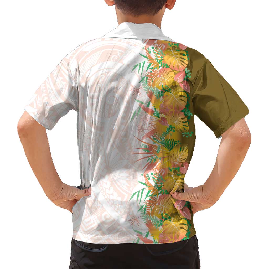 Hawaii Tropical Plant Lenalena Family Matching Mermaid Dress and Hawaiian Shirt Vibrant Polynesian Pattern