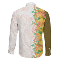 Hawaii Tropical Plant Lenalena Family Matching Mermaid Dress and Hawaiian Shirt Vibrant Polynesian Pattern