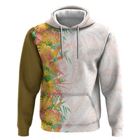 Hawaii Tropical Plant Lenalena Hoodie Vibrant Polynesian Pattern