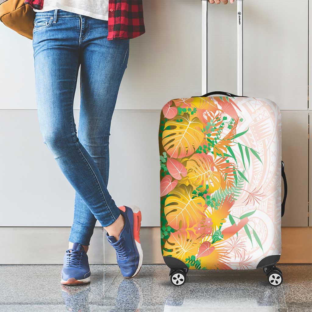 Hawaii Tropical Plant Lenalena Luggage Cover Vibrant Polynesian Pattern