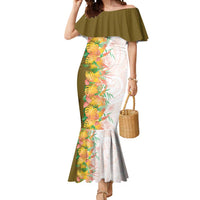 Hawaii Tropical Plant Lenalena Mermaid Dress Vibrant Polynesian Pattern
