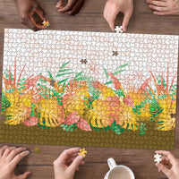 Hawaii Tropical Plant Lenalena Puzzle Vibrant Polynesian Pattern