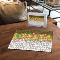 Hawaii Tropical Plant Lenalena Puzzle Vibrant Polynesian Pattern