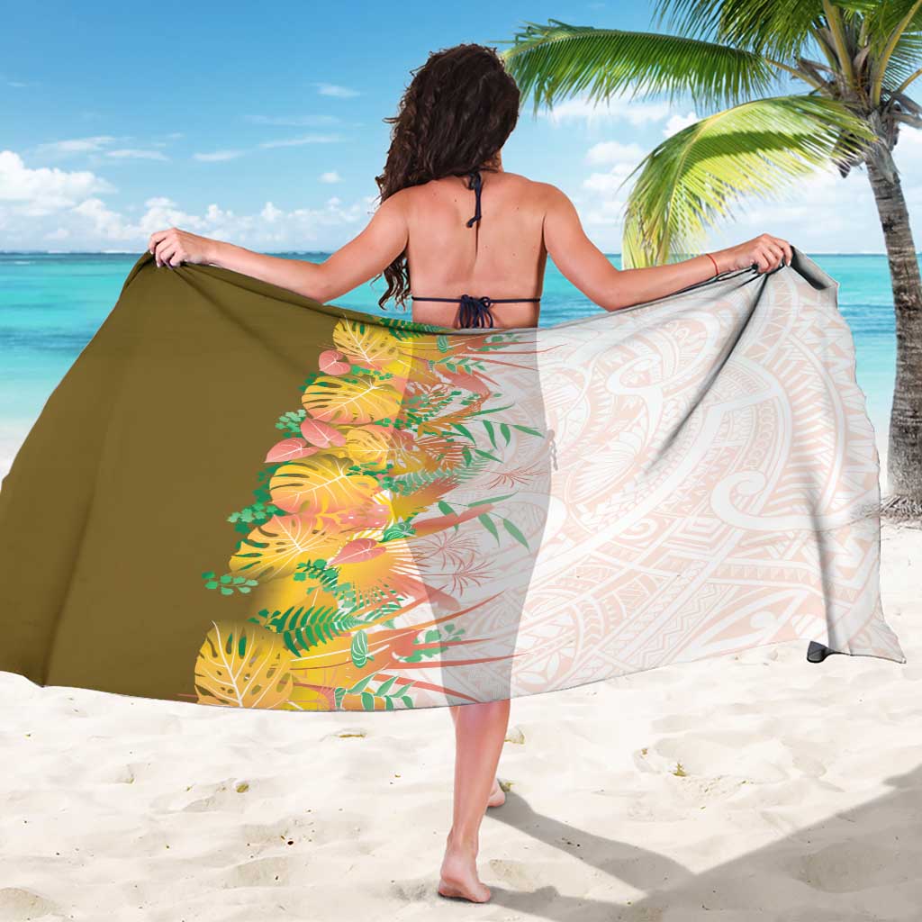 Hawaii Tropical Plant Lenalena Sarong Vibrant Polynesian Pattern