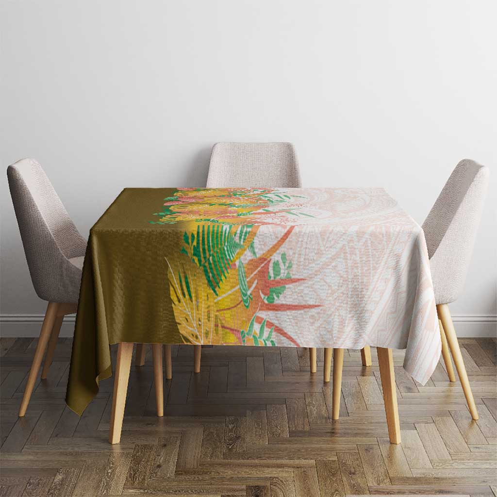 Hawaii Tropical Plant Lenalena Tablecloth Vibrant Polynesian Pattern