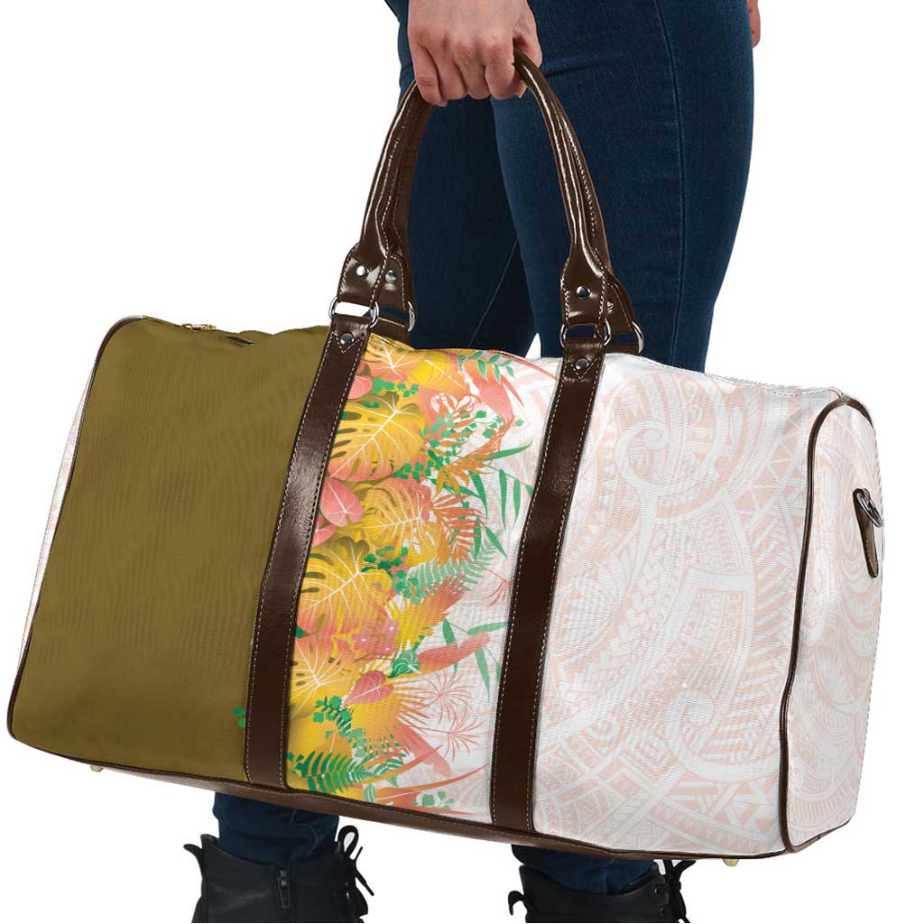Hawaii Tropical Plant Lenalena Travel Bag Vibrant Polynesian Pattern