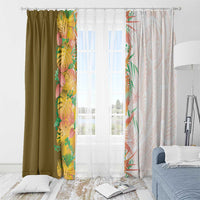 Hawaii Tropical Plant Lenalena Window Curtain Vibrant Polynesian Pattern