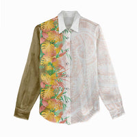 Hawaii Tropical Plant Lenalena Women Casual Shirt Vibrant Polynesian Pattern LT01 - Polynesian Pride