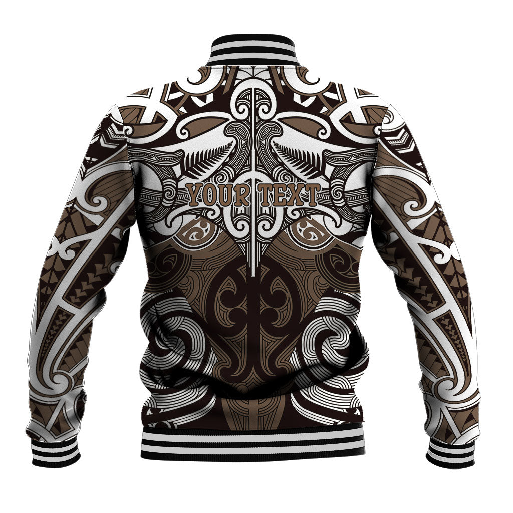 Personalised Maori Kati Mamoe Baseball Jacket Silver Fern Kowhaiwhai Art LT01 - Polynesian Pride
