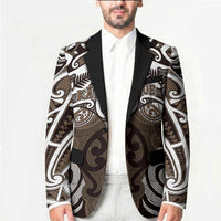 Personalised Maori Kati Mamoe Blazer Silver Fern Kowhaiwhai Art LT01 - Polynesian Pride