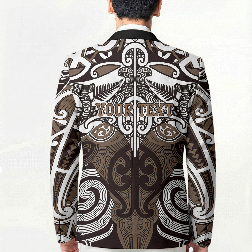 Personalised Maori Kati Mamoe Blazer Silver Fern Kowhaiwhai Art LT01 - Polynesian Pride