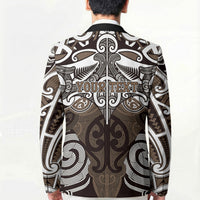 Personalised Maori Kati Mamoe Blazer Silver Fern Kowhaiwhai Art LT01 - Polynesian Pride