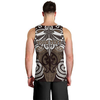 Personalised Maori Kati Mamoe Men Tank Top Silver Fern Kowhaiwhai Art LT01 - Polynesian Pride