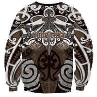 Personalised Maori Kati Mamoe Sweatshirt Silver Fern Kowhaiwhai Art LT01 - Polynesian Pride