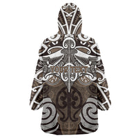 Personalised Maori Kati Mamoe Wearable Blanket Hoodie Silver Fern Kowhaiwhai Art LT01 - Polynesian Pride