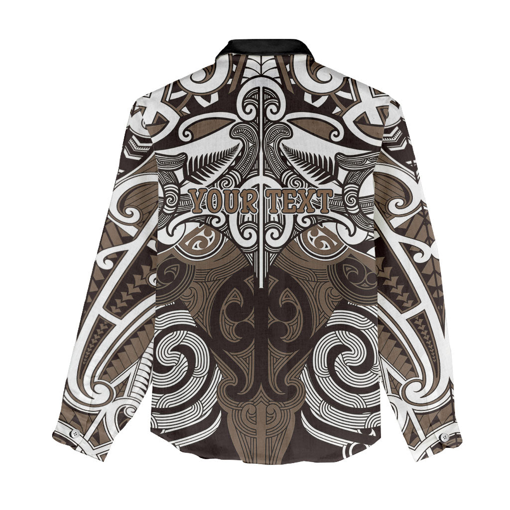 Personalised Maori Kati Mamoe Women Casual Shirt Silver Fern Kowhaiwhai Art LT01 - Polynesian Pride