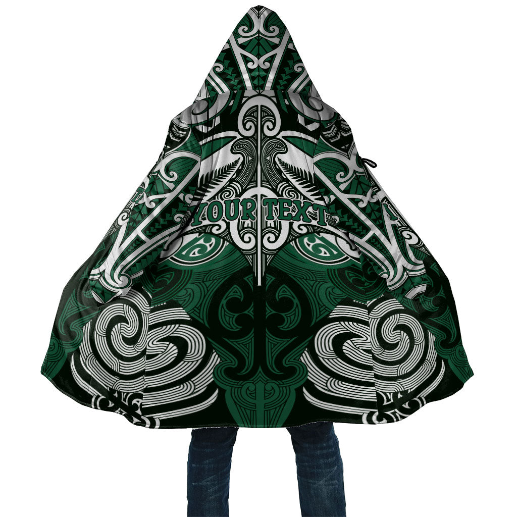Personalised Maori Ngai Tahu Cloak Silver Fern Kowhaiwhai Art LT01 Unisex Green - Polynesian Pride