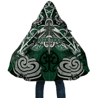 Personalised Maori Ngai Tahu Cloak Silver Fern Kowhaiwhai Art LT01 Unisex Green - Polynesian Pride