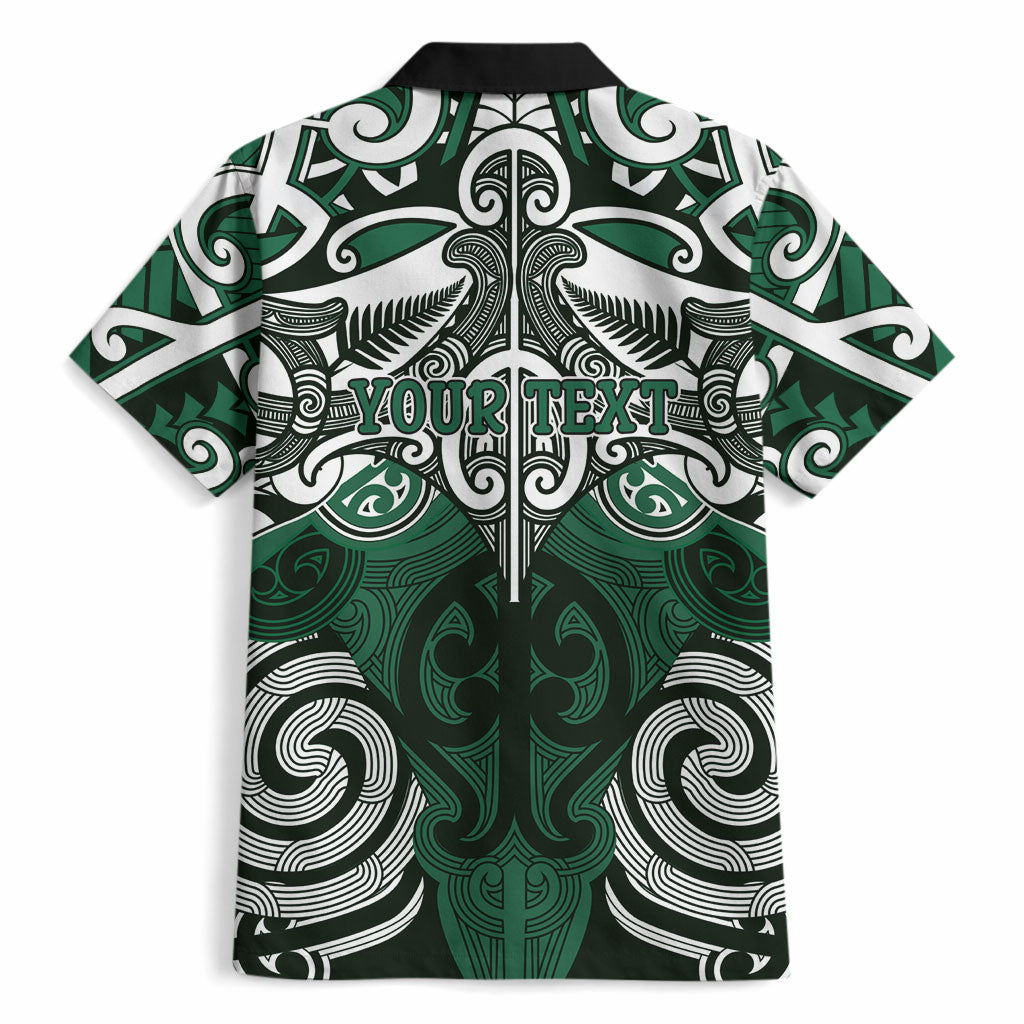 Personalised Maori Ngai Tahu Hawaiian Shirt Silver Fern Kowhaiwhai Art LT01 - Polynesian Pride