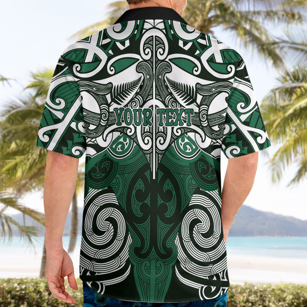 Personalised Maori Ngai Tahu Hawaiian Shirt Silver Fern Kowhaiwhai Art LT01 - Polynesian Pride