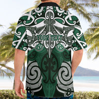 Personalised Maori Ngai Tahu Hawaiian Shirt Silver Fern Kowhaiwhai Art LT01 - Polynesian Pride