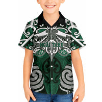 Personalised Maori Ngai Tahu Hawaiian Shirt Silver Fern Kowhaiwhai Art LT01 - Polynesian Pride