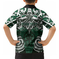 Personalised Maori Ngai Tahu Hawaiian Shirt Silver Fern Kowhaiwhai Art LT01 - Polynesian Pride