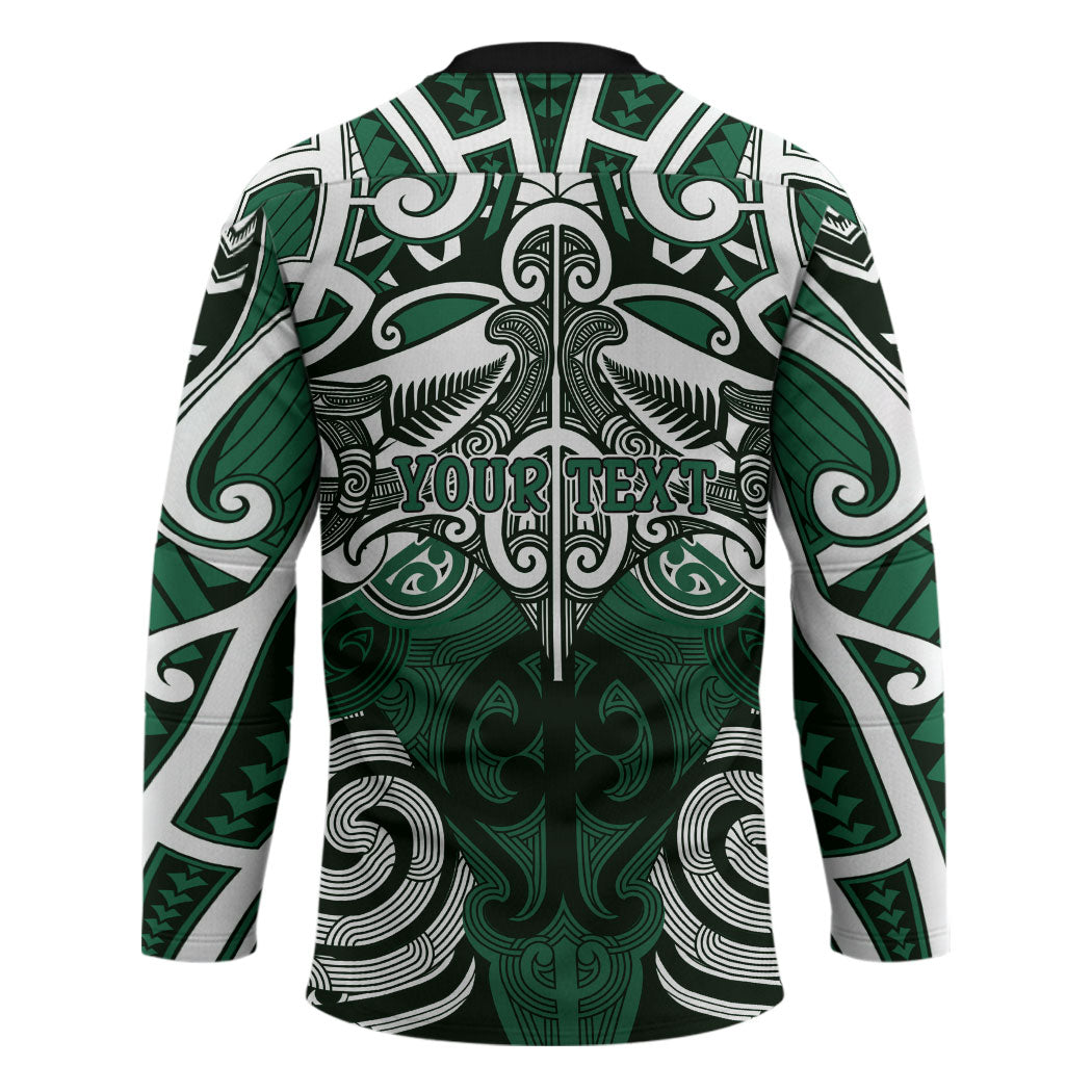 Personalised Maori Ngai Tahu Hockey Jersey Silver Fern Kowhaiwhai Art LT01 - Polynesian Pride
