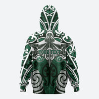 Personalised Maori Ngai Tahu Hoodie Silver Fern Kowhaiwhai Art LT01 - Polynesian Pride