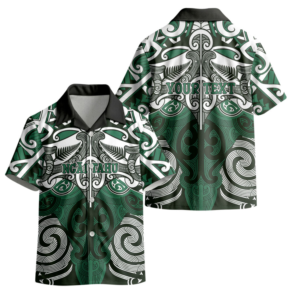 Personalised Maori Ngai Tahu Kid Hawaiian Shirt Silver Fern Kowhaiwhai Art LT01 - Polynesian Pride