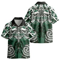 Personalised Maori Ngai Tahu Kid Hawaiian Shirt Silver Fern Kowhaiwhai Art LT01 - Polynesian Pride