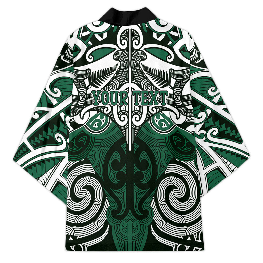 Personalised Maori Ngai Tahu Kimono Silver Fern Kowhaiwhai Art LT01 - Polynesian Pride