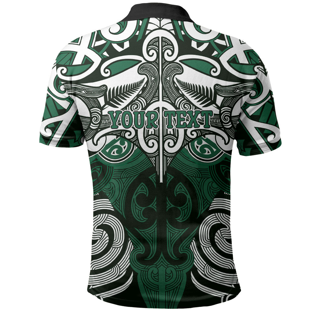 Personalised Maori Ngai Tahu Polo Shirt Silver Fern Kowhaiwhai Art LT01 - Polynesian Pride