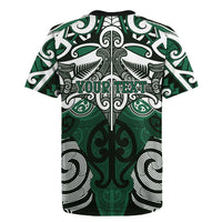 Personalised Maori Ngai Tahu Rugby Jersey Silver Fern Kowhaiwhai Art LT01 - Polynesian Pride
