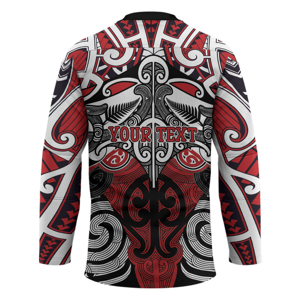 Personalised Maori Ngapuhi Hockey Jersey Silver Fern Kowhaiwhai Art LT01 - Polynesian Pride