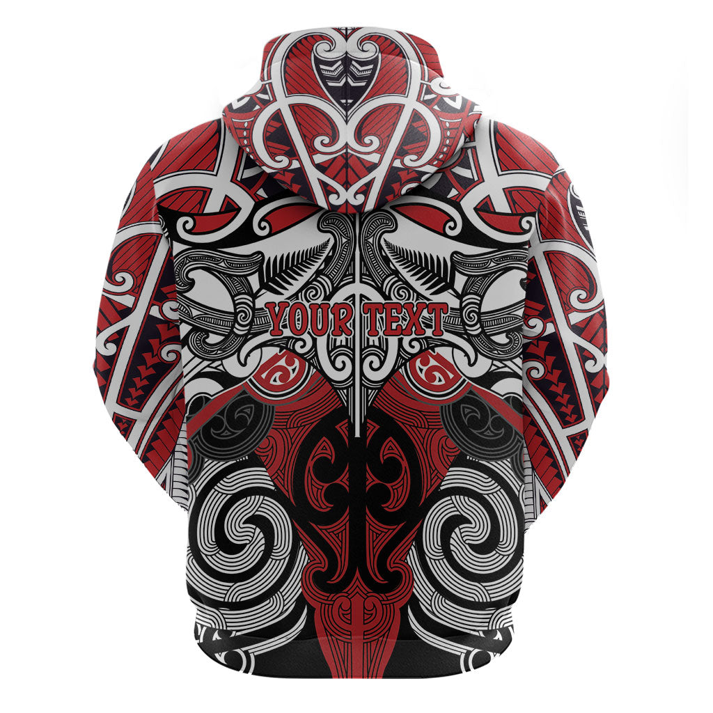 Personalised Maori Ngapuhi Hoodie Silver Fern Kowhaiwhai Art LT01 - Polynesian Pride