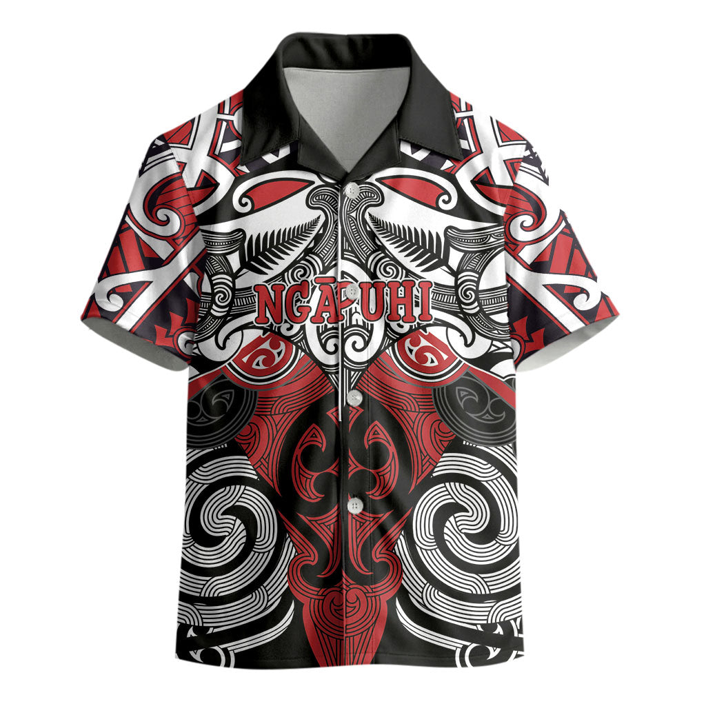 Personalised Maori Ngapuhi Kid Hawaiian Shirt Silver Fern Kowhaiwhai Art LT01 - Polynesian Pride
