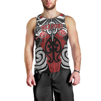 Personalised Maori Ngapuhi Men Tank Top Silver Fern Kowhaiwhai Art LT01 - Polynesian Pride