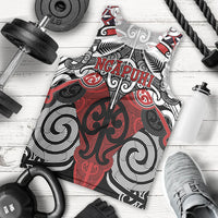 Personalised Maori Ngapuhi Men Tank Top Silver Fern Kowhaiwhai Art LT01 - Polynesian Pride