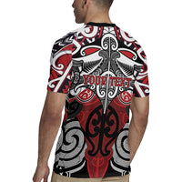 Personalised Maori Ngapuhi Rugby Jersey Silver Fern Kowhaiwhai Art LT01 - Polynesian Pride