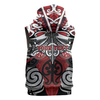 Personalised Maori Ngapuhi Sleeveless Hoodie Silver Fern Kowhaiwhai Art LT01 - Polynesian Pride