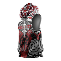 Personalised Maori Ngapuhi Sleeveless Hoodie Silver Fern Kowhaiwhai Art LT01 - Polynesian Pride