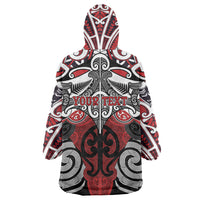Personalised Maori Ngapuhi Wearable Blanket Hoodie Silver Fern Kowhaiwhai Art LT01 - Polynesian Pride