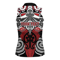 Personalised Maori Ngapuhi Women Sleeveless Polo Shirt Silver Fern Kowhaiwhai Art LT01 - Polynesian Pride
