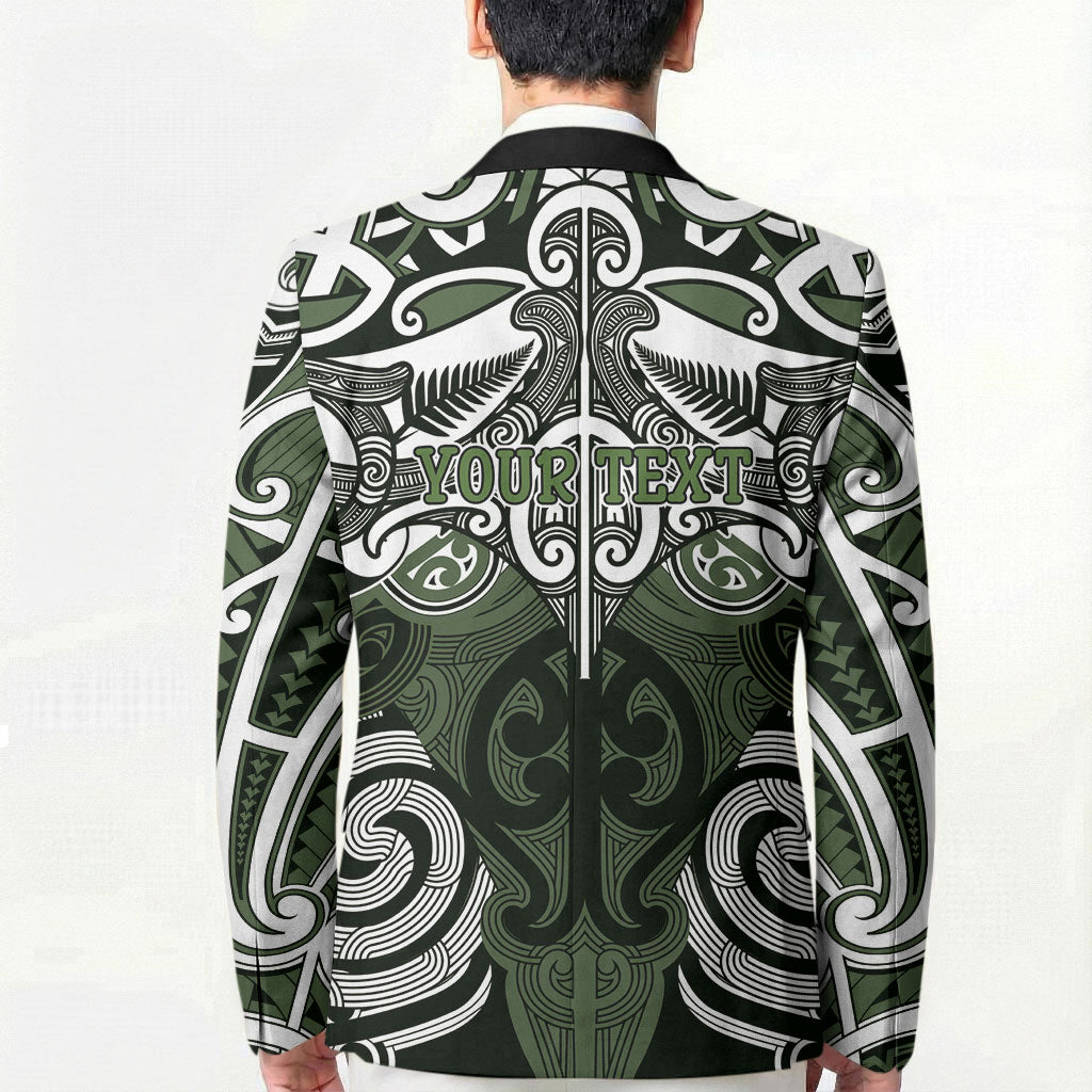 Personalised Maori Ngati Awa Blazer Silver Fern Kowhaiwhai Art LT01 - Polynesian Pride