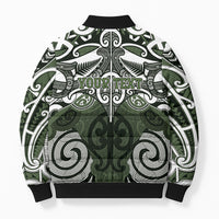 Personalised Maori Ngati Awa Bomber Puffer Jacket Silver Fern Kowhaiwhai Art LT01 - Polynesian Pride