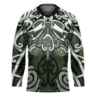 Personalised Maori Ngati Awa Hockey Jersey Silver Fern Kowhaiwhai Art LT01 Unisex Green - Polynesian Pride