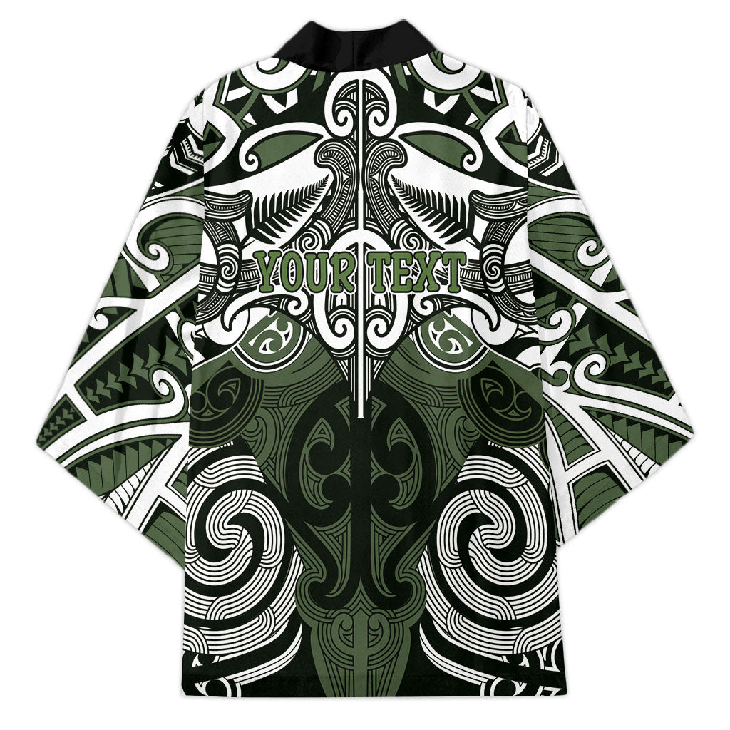 Personalised Maori Ngati Awa Kimono Silver Fern Kowhaiwhai Art LT01 - Polynesian Pride