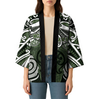 Personalised Maori Ngati Awa Kimono Silver Fern Kowhaiwhai Art LT01 - Polynesian Pride